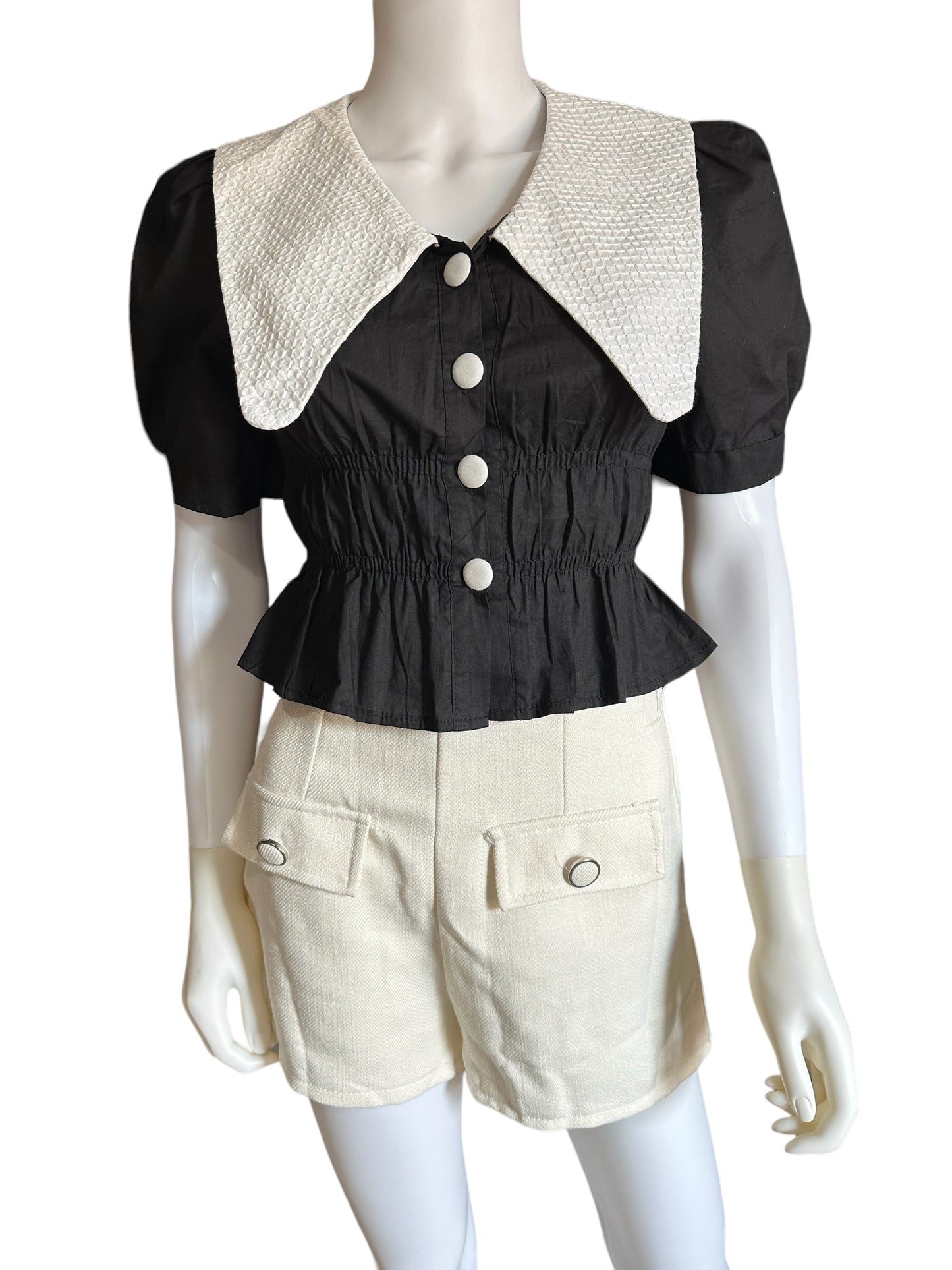 Leila Puff-Sleeve Smock Top