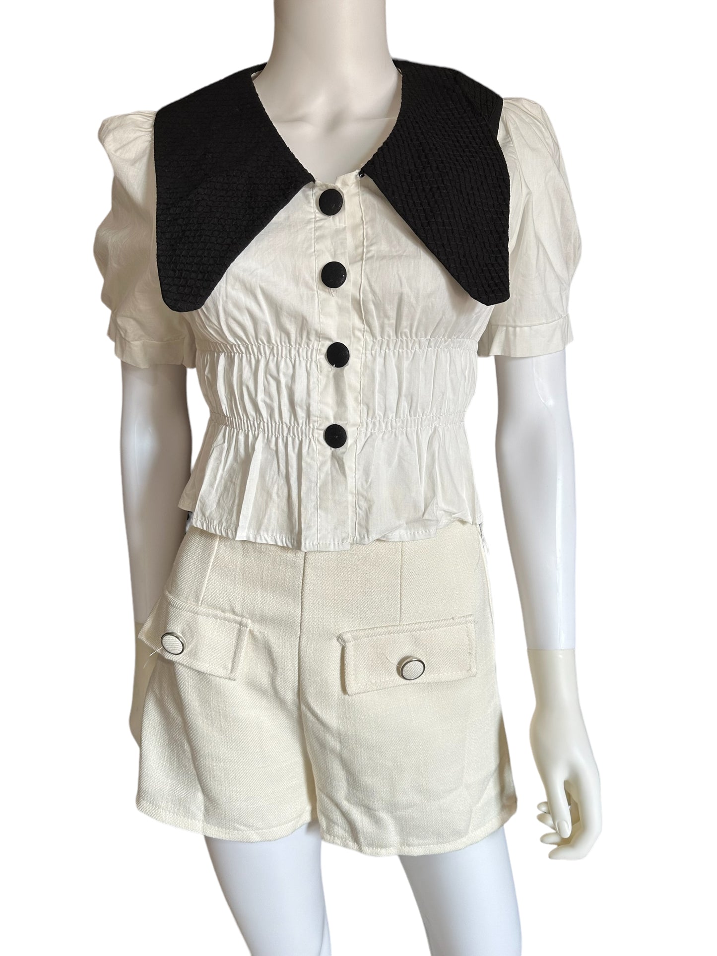 Leila Puff-Sleeve Smock Top