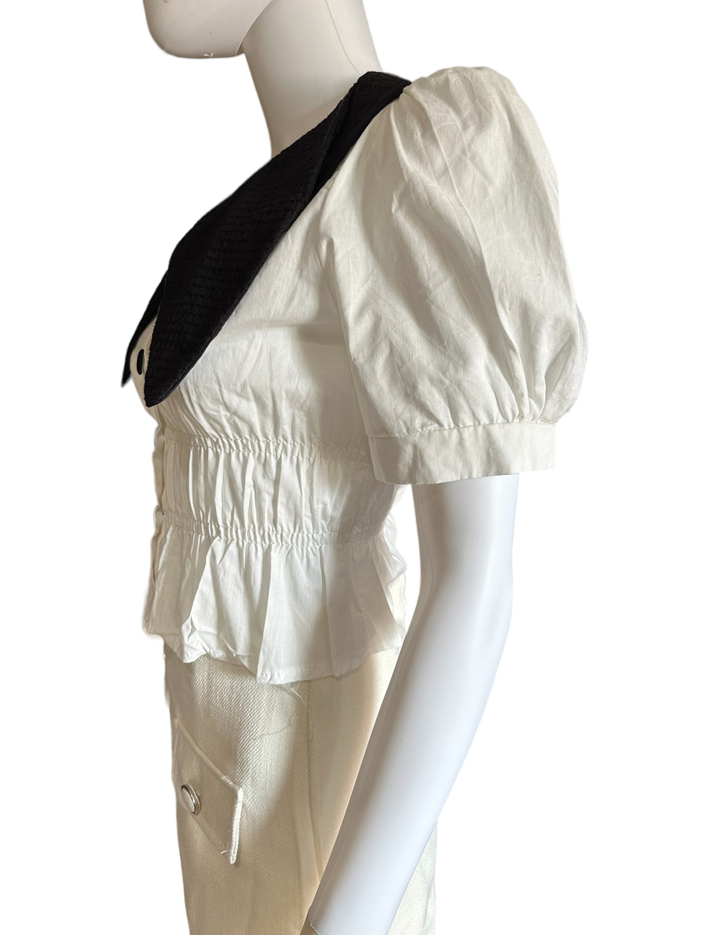 Leila Puff-Sleeve Smock Top