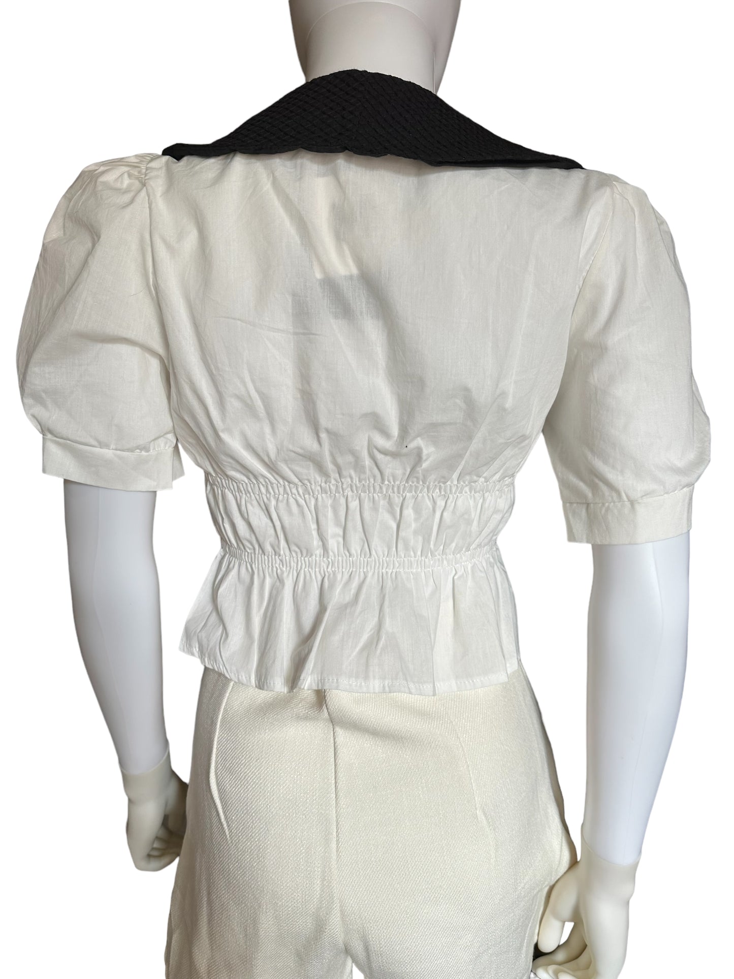 Leila Puff-Sleeve Smock Top