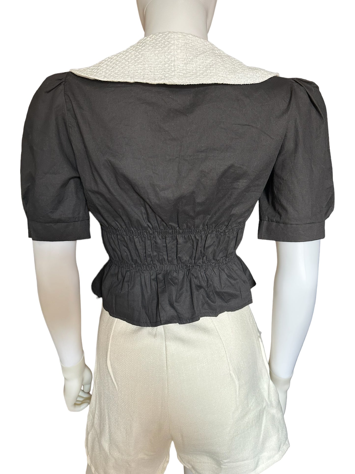 Leila Puff-Sleeve Smock Top