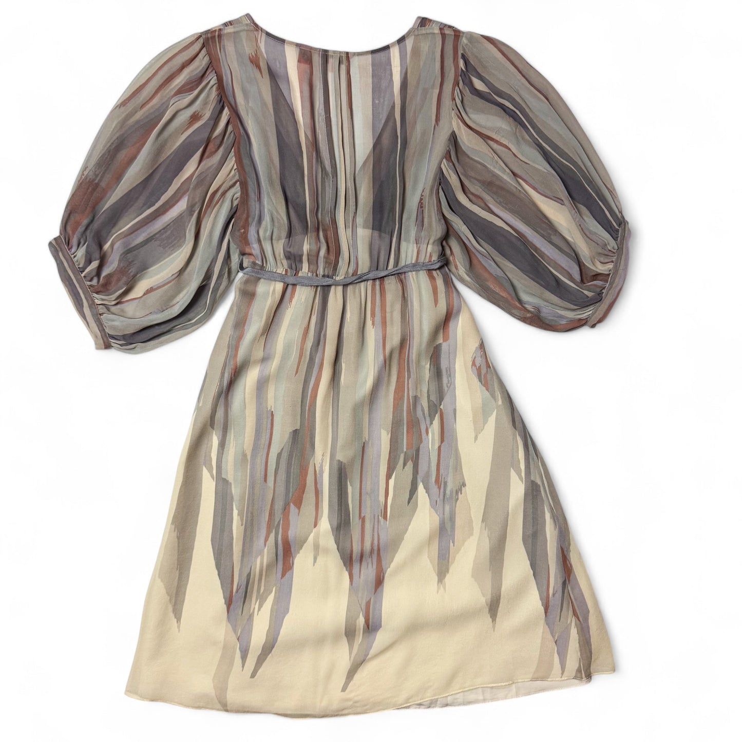 Ted Baker London Waterfall Abstract Silk Dress Size 2