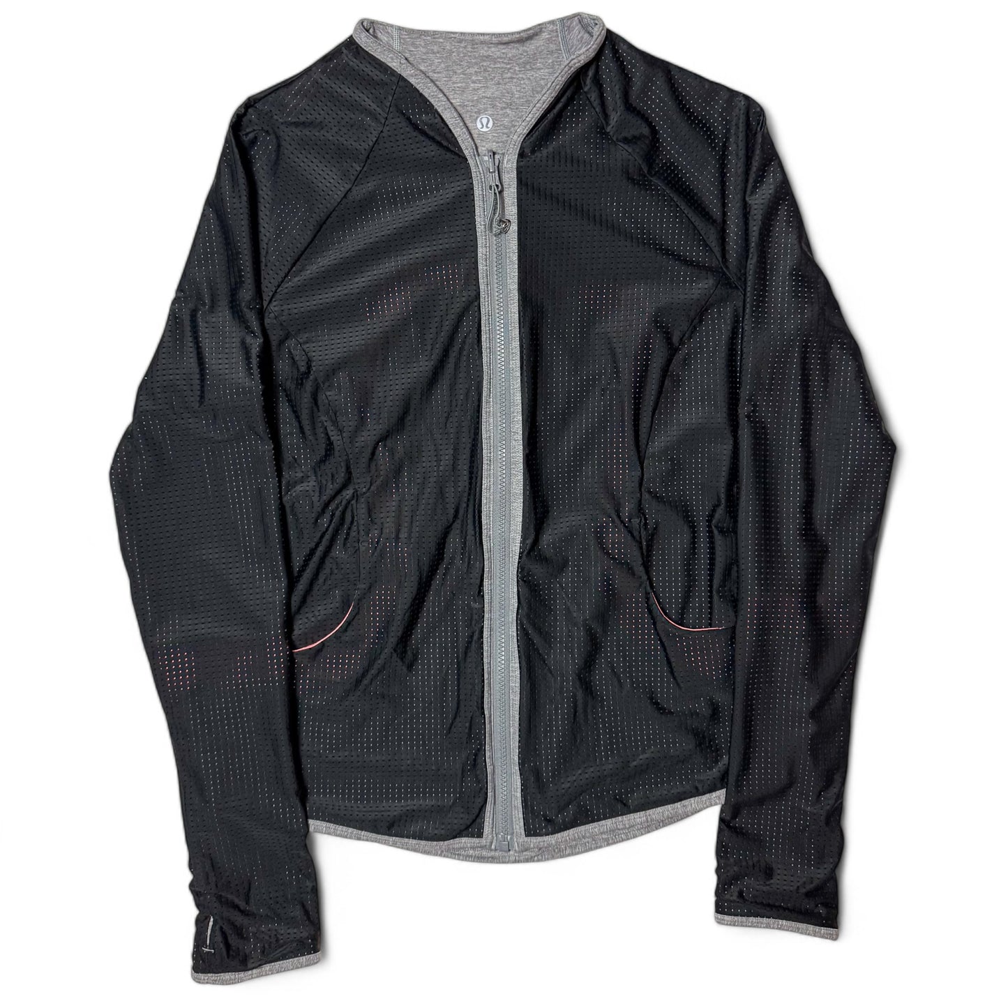 Lululemon Find Your Bliss Gray and Orange, Black Reversible Jacket