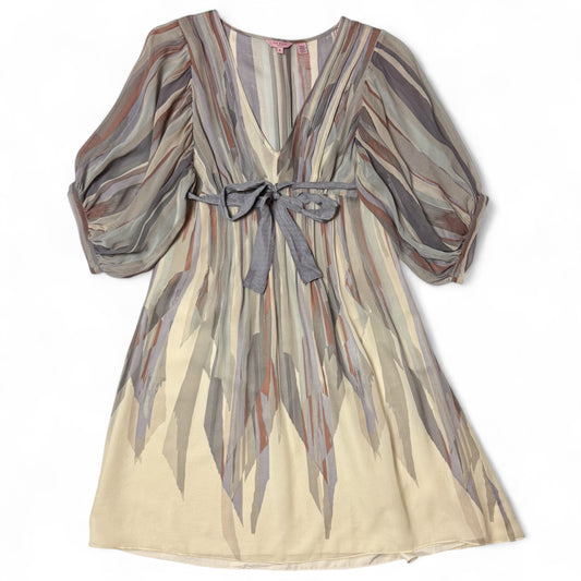 Ted Baker London Waterfall Abstract Silk Dress Size 2